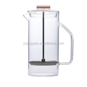 1000ml Portable Heat Resistant Glass French Press Coffee Maker Stainless Steel