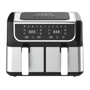 10041 Touch Double Air Fryer Electric Deep Fryer Oven Smart Air Fryers Stainless Steel Classic Square Digital Control 220