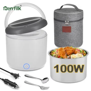 100W 12V 24V 110V 220V Leakproof Portable Stainless Steel Food Warmer Container Large Capacity Electric Outdoor Kitchen