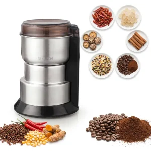 100g Capacity Portable Multi purpose 25000r min Metal Blade Coffee Bean Spice Mixer Grinder