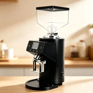 100mm Stainless Steel Flat Burr Coffee Grinder 800W Commercial Espresso Mill Anti Static No Flying Powder for Espresso Cafe