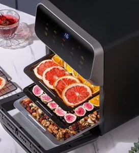 10L 1350W Square Modern Air Fryer Digital Touchscreen ClearView Window Single Basket Electric Oven
