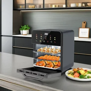10L Air Fryer Large Capacity Oil-Free Fryers Automatic Household Kitchen 360° Baking Convection Oven Deep Fryer US Plug
