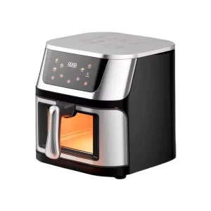 10L Capacity Air Fryer Oven Quick Easy Oil-Free Stainless Steel Square Crisps Roasts Reheats Dehydrates Household Meals