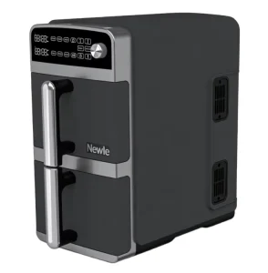 10L Double Stack Air Fryer 5L+5L Dual Basket Digital Touch Control 40-200C 2400W Oil Free Air Fryer with Power-off Memory GS CE