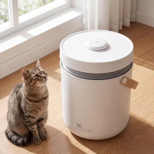10L Smart Stainless Steel Vacuum Grain Storage Container with Measuring Scoop Rechargeable Eco Friendly Freshness Preservation