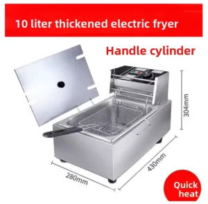 10L Stainless Steel Electric Deep Fryer for Chicken for Restaurant Food Shop Hotel