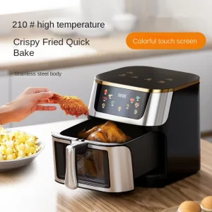 10L Visual Smart Oil Free Touch Screen Display 1400W Air Fryer Large Capacity Household Electric Oven