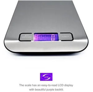 10kg 1g Digital Mini Electronic Kitchen Scale Stainless Steel LCD Display Food Weighing Scale