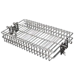 10mm Multi Use Portable Stainless Steel BBQ Grilling Basket 6-12mm Square Skewer Rotisserie Wire Vegetable and Fish Basket