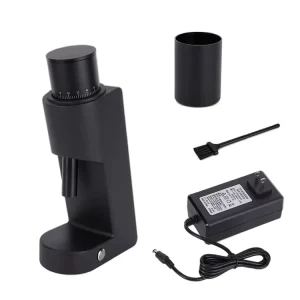 110V/220V Al alloy & 420 Stainless Steel Conical Burr Coffee Grinder 72W Automatic Grinding for Home & Commercial Use
