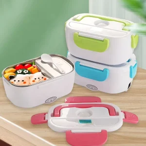 110V/220V Electric Lunch Box Outdoor Portable Bento Boxes Heating Lunch Boxes Leak proof Food 2 in 1