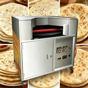 110V/220V Optional Rotary Crepe Maker Auto Temp Control Stainless Steel Pancake Baking Equipment