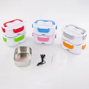 110V/220V Plastic Portable Heater Electric Heated Lunchbox Hot Food Thermal Lunch Box