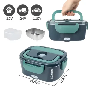 110V 220V Plastic Portable Heater Electric Heated Lunchbox Hot Food Thermal Lunch Box 80W