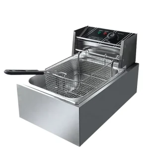 110V-240V Commercial Electric Home High Power Fryer Counter Top Portable Stainless Steel Deep Fat Oil Frier for Restaurants 6L