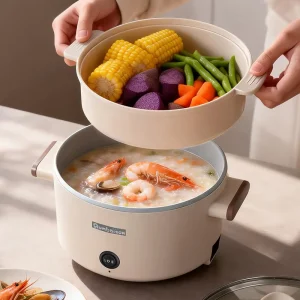 110V 2L Multi Function Electric Cooker with Titanium Non Stick Inner Pot All in One for Cooking Multi Cooker