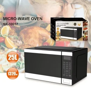 110V Cross Border Intelligent Flat Microwave Oven Household Mini Light Wave Oven Steaming Baking Countertop Electric
