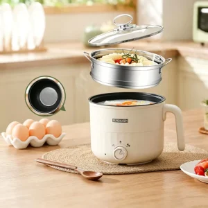 110V Multi Functional Electric Cooker & Hot Pot for Student Dormitory Small Mini Size 600W Knob type Control