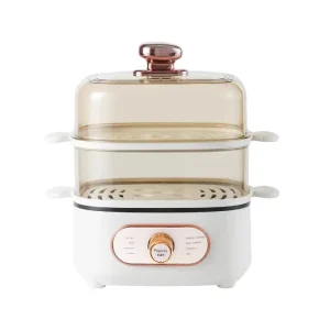 110v 220v Two Tier Electric Food Steamer for Healthy Cooking and Steaming Vegetables with Automatic Power off Function