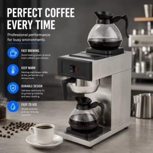 12 Cup Commercial Electric Drip Coffee Maker Keep Warm Electric for Restaurant and Cafe