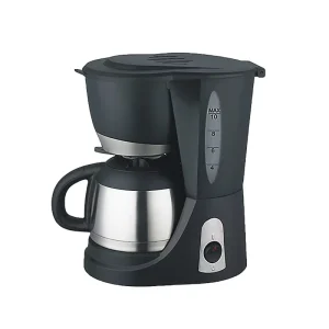 12 Cup Double Wall Stainless Steel Semi Automatic Battery Coffee Maker Automatic Heat Preservation Thermal Carafe 1L Capacity