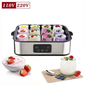 12 Cups Electric Yogurt Maker Machine Automatic Yogurt Making Machine Portable Yogurt Fermentation Machine Homemade Jam Pudding