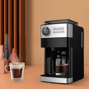 12 Cups Stainless Steel Smart Electric Drip Coffee Maker Machine with Grinder