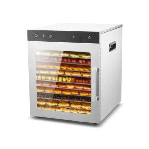 12 Floors Electric Stainless Steel Food Dehydrator Machine Digital Adjustable Timer Temperature Control Keep Warm Dryer Jerky