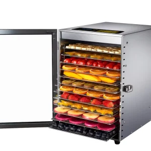 12 Trays Small Home Food Dehydrator for Fruit Vegetable Dryer Household Beef Jerky Drying Machine Banana Dryer Mushroom Dryer