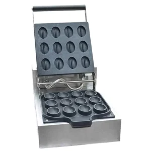 12 grid Coffee Bean Shape Dessert Cake Waffle Maker Crepe and Pancake Makers Cake Sandwichera Waffle Making Machine