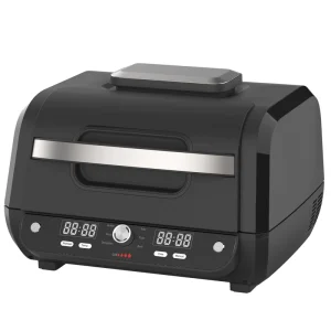 12 in 1 Indoor and Outdoor Multifunctional Air Fryer and Grill Electric Oven with Stainless Steel and Plastic Housing