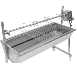 1200 mm Charcoal Grill Stainless Steel Automatic Rotisserie Spit Roaster