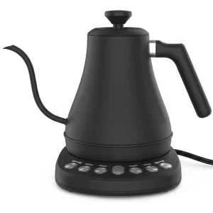 1200W 0.8L Cordless Gooseneck Electric Kettle 5 Preset Temperatures All Stainless Steel Interior for Coffee Tea Household Use
