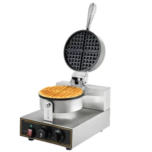 1200W Belgian Waffle Maker Electric Commercial Outdoor Hotel Waffle Making Machine US Stainless Steel for Food Trucks