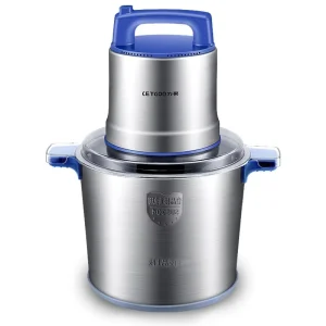 1200W Food Processor Slicer Stainless Steel 10L Capacity Electric Chopper Meat Grinder Mincer