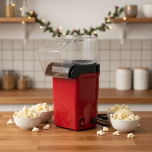1200W High Power Electric Blower Small Household Hot Air Popcorn Machine Expander Corn Popper for Outdoor Car Use Plastic