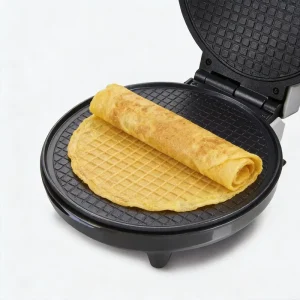 1200W Non Sticking Plate Electric Ball Waffle & Ice Cone Maker with Adjustable Thermostat for Household Use