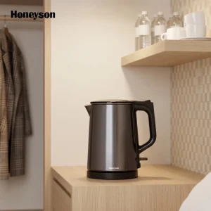 1200W Portable Stainless Steel Cordless Electric Kettle with Automatic Shut off LED Lamp for Household & Hotel Use