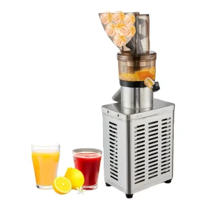 1200W Stainless Steel Auto Feeding Big Mouth Inlet Cold Press Slow Juicer Machine for Commercial Use