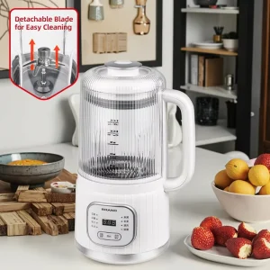 1200ml Multifunctional Smart Automatic Dairy Free Soy Oat Coconut Milk Maker for Home Use Hot and Cold Drinks