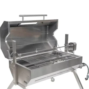 1200mm Stainless Steel Charcoal BBQ Grill Pig Spit Roaster