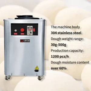 1200pcs/h High Capacity Automatic Dough Rounder Machine 304 Stainless Steel 30g-500g Pizza Bread Dough Ball Maker