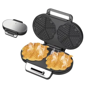 120W Electric Waffle Maker Multifunctional Heart Shaped Five Piece Breakfast Cake Sandwich Household