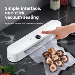120W Small Vacuum Sealer Snack Food Packaging Machine Automatic Seal Bag Household Plastic Sealing 500mL Food Garage