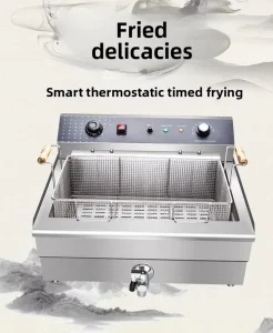 12+12L Stainless Steel Electric Deep Fryer Potato Chip Fryer Freidora Electrica