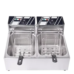 12L Commercial Chicken Fryer Machine Electric Deep Fryer 304 Stainless Steel 220V 3 Months Warranty 8kg