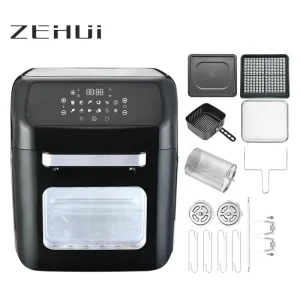 12L Digital Air Fryer Oven Mini Stainless Steel Kitchen Appliances Electric Energy Saving Easy to Clean Without Oil