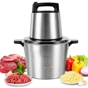 12L Large Capacity Meat Grinder High Power Stainless Steel Electric Food Processor Mincer Chopper for Home Kitchen
