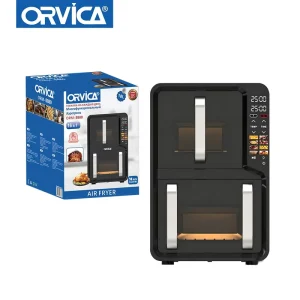 12L Large Twin Handle Drawer 5+7L Double Pot Steel Cavity Plastic Housing Visual Window Double Stack Air Fryer ORM 8880